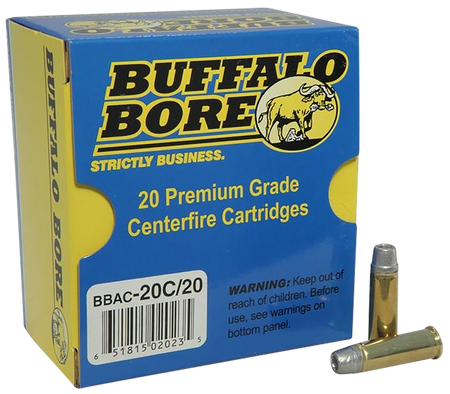 Buffalo Bore .38 Special 20C20 Standard Pressure Lead Semi-Wad Cutter Hollow Point 158 Grain