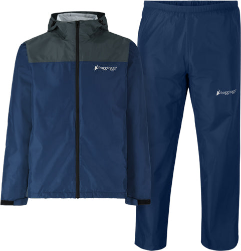 FROGG TOGGS MEN'S VAPOR RAIN SUIT BLUE & GRAY SM/MD