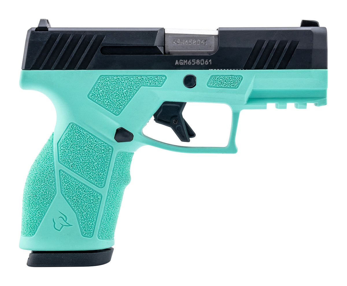 Taurus GX2 9mm Luger 10+1 Pistol, 3.37" Stainless Barrel, Cyan Polymer Frame with Picatinny Rail