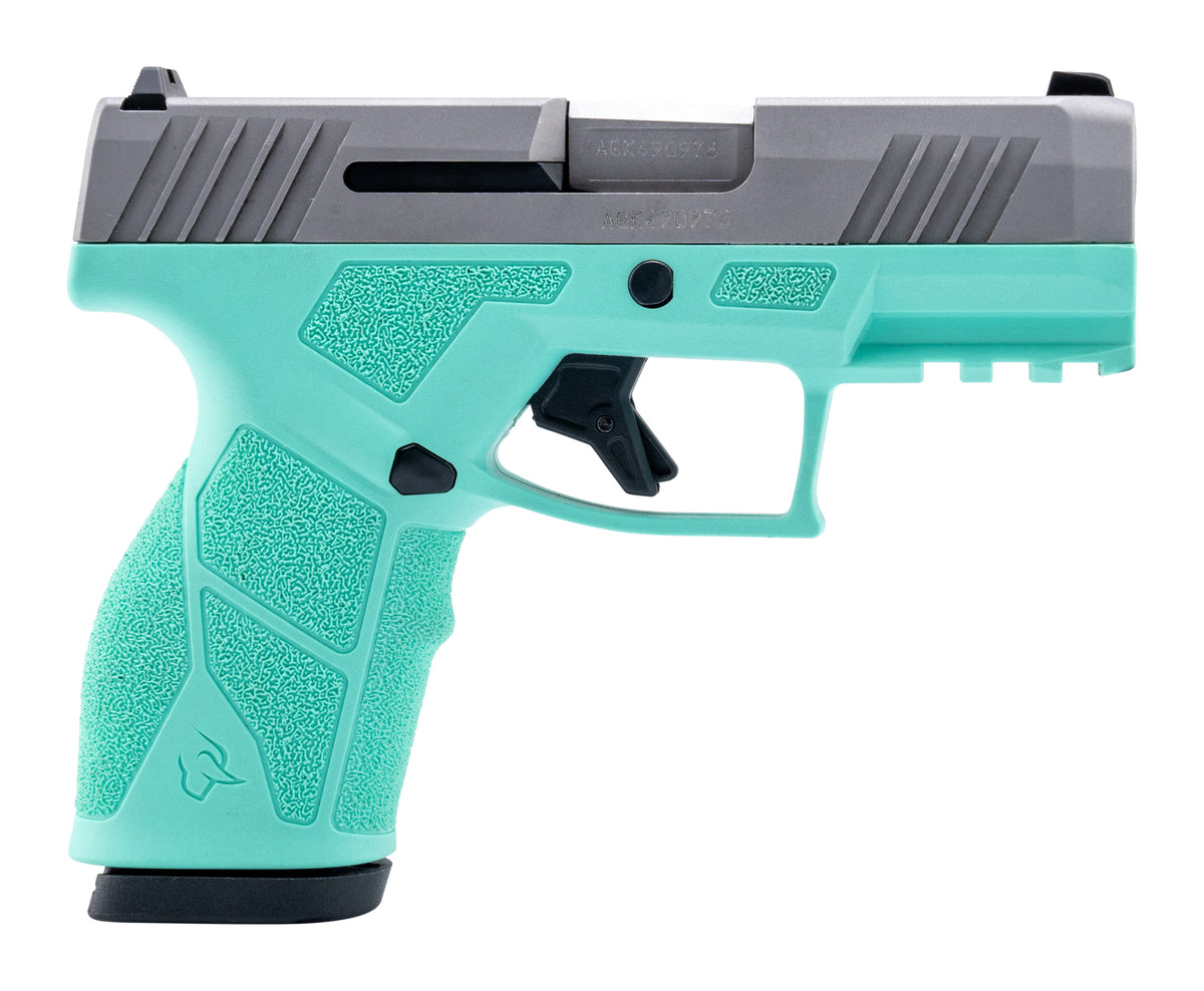 Taurus GX2939C-10 9mm Luger 10+1 3.37" Matte Stainless Barrel, Cyan Polymer Frame w/Picatinny Rail