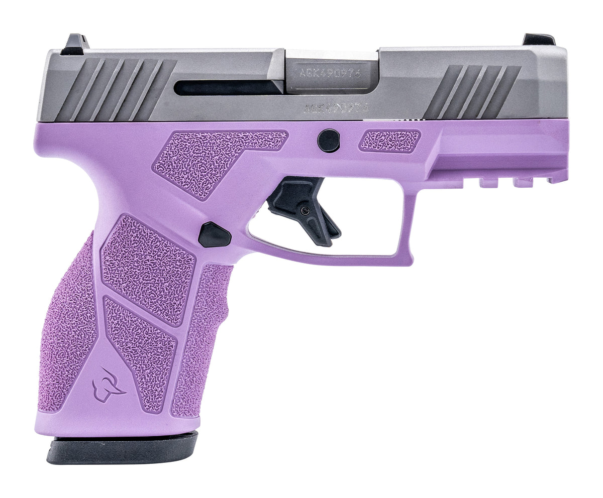 Taurus GX2939LP-10 9mm Luger 10+1 3.37" Matte Stainless Barrel, Light Purple Polymer Frame w/Picatinny Rail