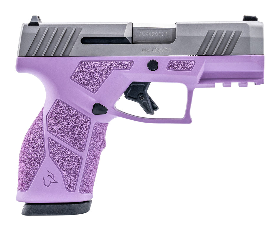 Taurus GX2939LP-10 9mm Luger 10+1 3.37" Matte Stainless Barrel, Light Purple Polymer Frame w/Picatinny Rail