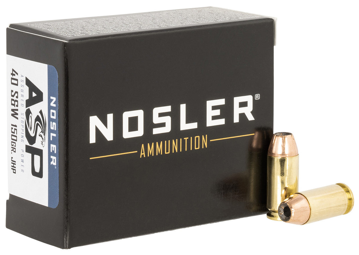 Nosler .40 S&W 51283 Assured Stopping Power Jacketed Hollow Point JHP 150 Grain