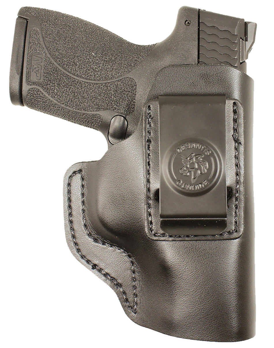 DeSantis 031BA5EZ0 Insider IWB Black Leather Belt Clip Holster for S&W M&P Shield 9/40/45 RH
