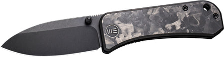 WE Knife Banter 2.9" Marble Carbon Fiber Handle Black Stonewash Blade