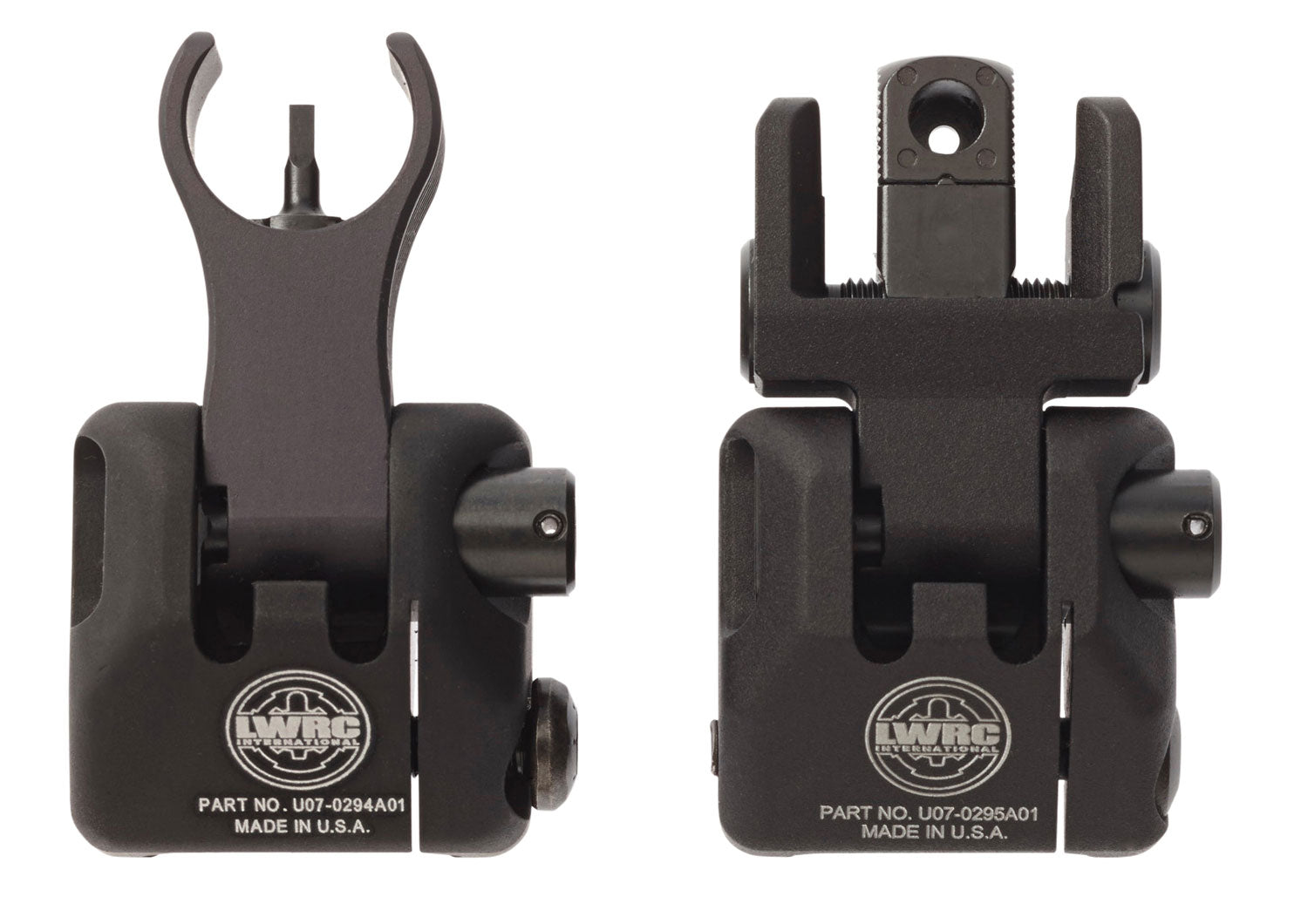 LWRC Skirmish BUIS Folding Iron Sight Set Black AR-15 2000065A01