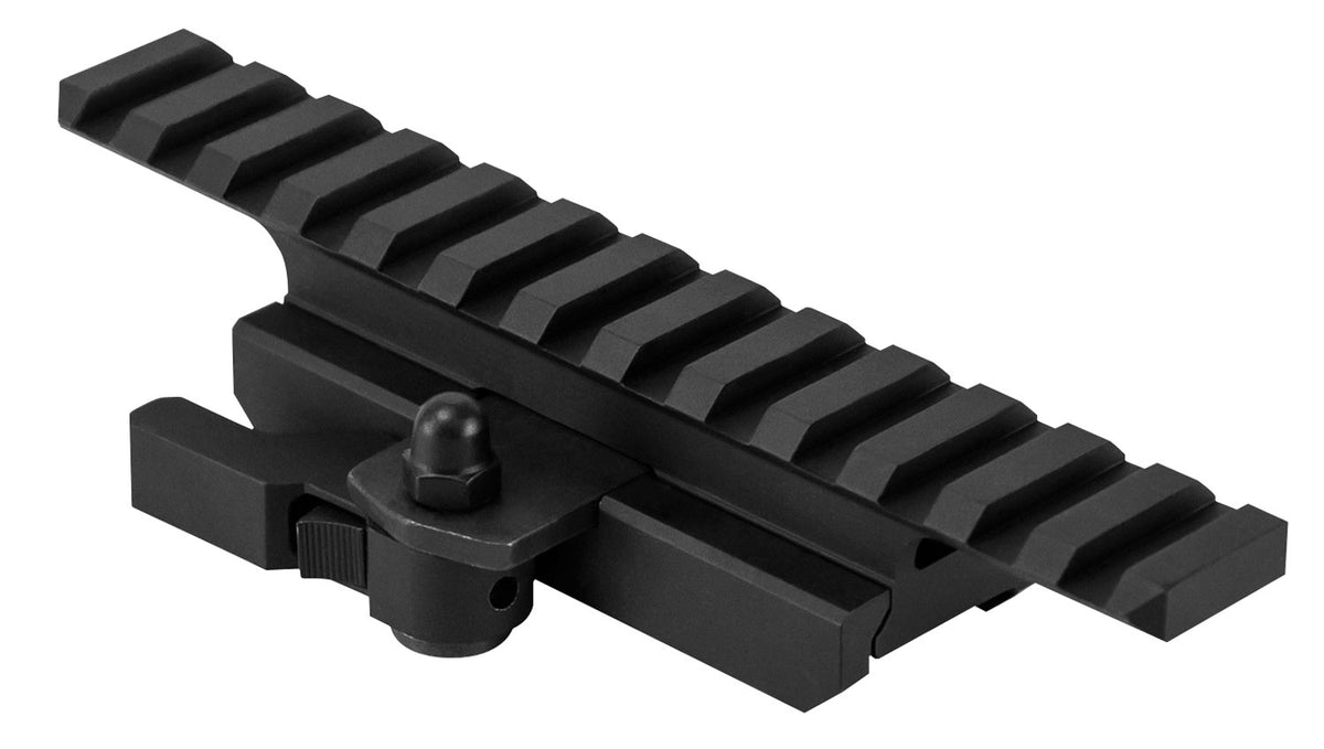 NcStar MARFQV2 Gen2 AR15/M4 Picatinny QD Locking Riser Mount Black Aluminum