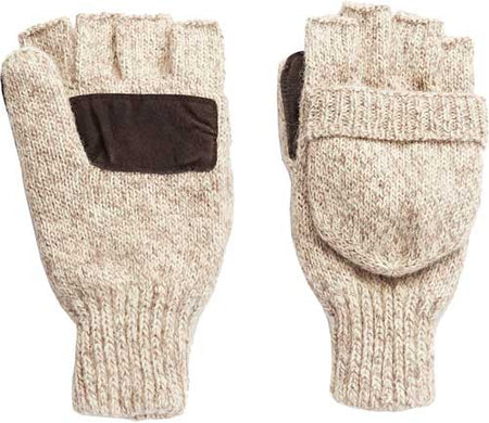 Hot Shot Basics Oatmeal Insulated Ragg Wool Pop-Top Mitten