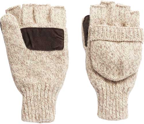 Hot Shot Basics Oatmeal Insulated Ragg Wool Pop-Top Mitten