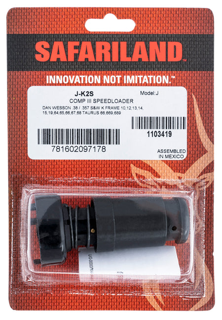 Safariland JK2S Comp III 6-Round Speedloader .38 Spec/357 Mag for S&W K-Frame/Dan Wesson