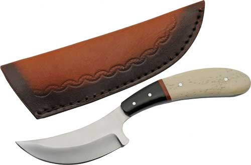 Rite Edge 3.75" Bird Wing Skinner Knife Bone Handle with Sheath