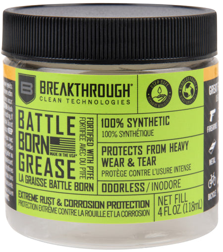 Breakthrough Clean Battle Born Grease 4 oz Jar High-Performance Firearm Lubricant