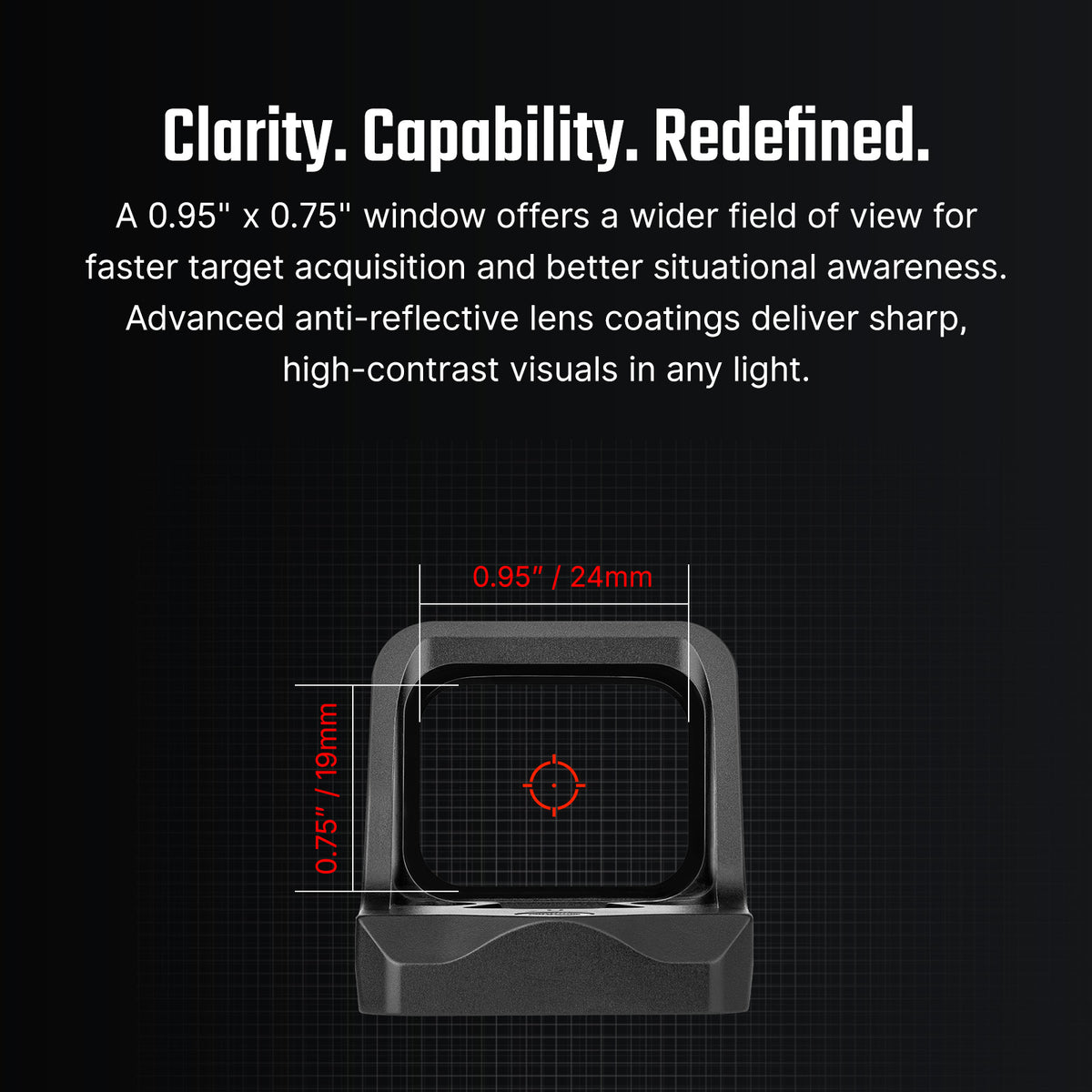 Osight C Multi-Reticle Red Dot Sight 3 MOA Dot and 32 MOA Circle System