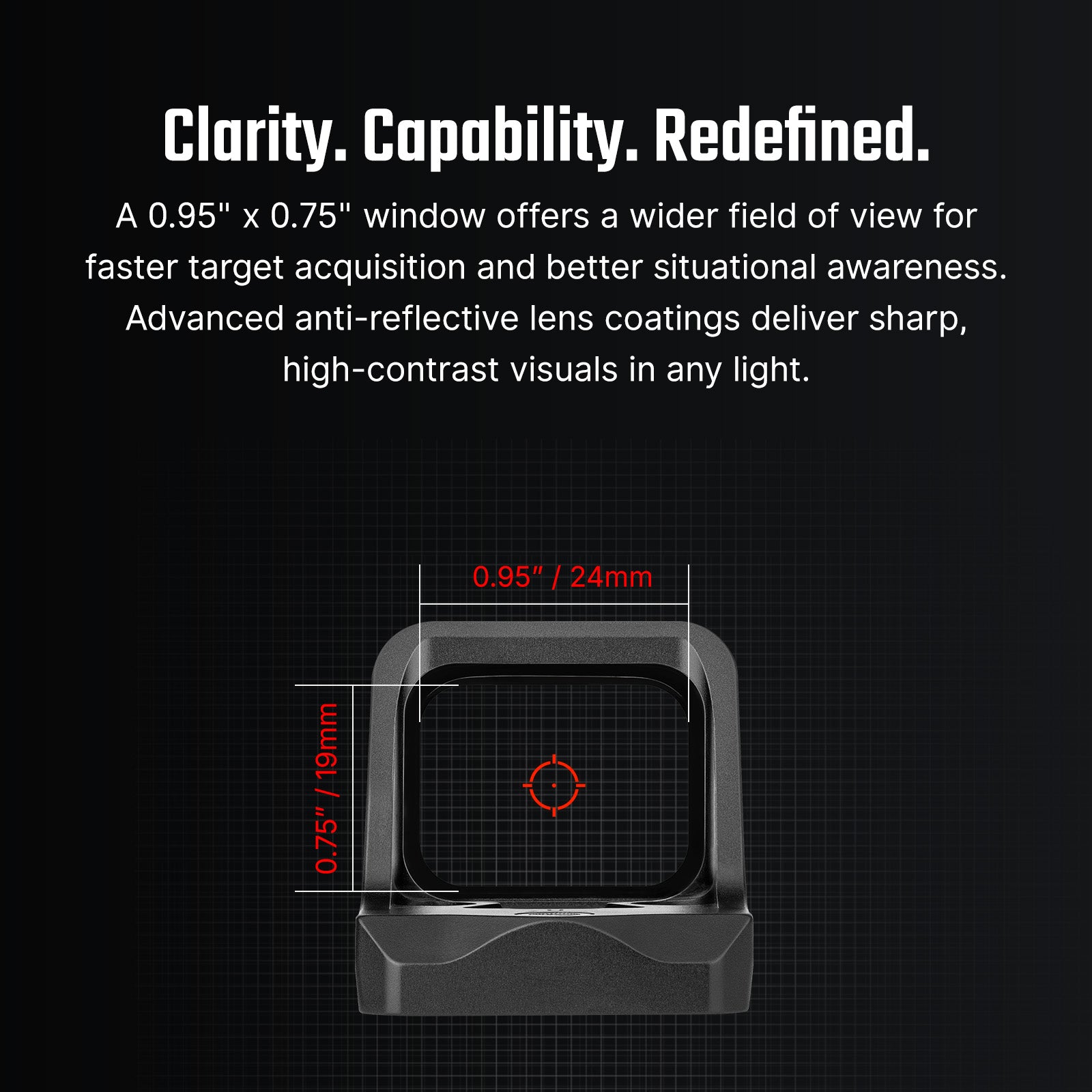 Osight C Multi-Reticle Red Dot Sight 3 MOA Dot and 32 MOA Circle System
