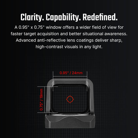Osight C Multi-Reticle Red Dot Sight 3 MOA Dot and 32 MOA Circle System