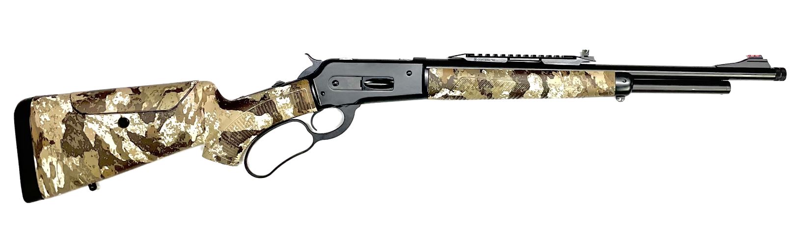 Taylors & Company 210317 Pedersoli 1886 Journey 45-70 Gov 5+1 19" Black Cerakote Barrel, Black Cerakote Drilled & Tapped Receiver, Adj Cheekrest Camo Synthetic Stock