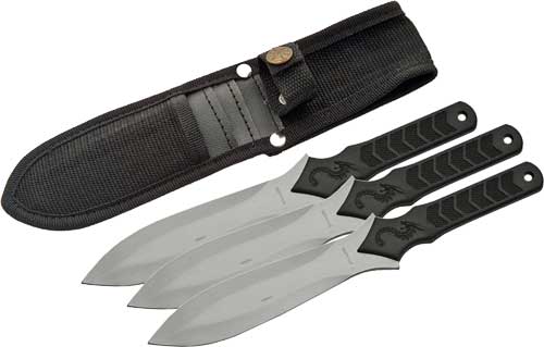 SZCO Rite Edge Dragon 10" Throwing Knife Set 3PC with Sheath