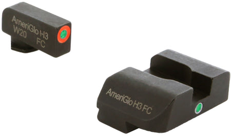 AmeriGlo GL201 Glock i-Dot Night Sight Set – Orange Outline Green Tritium Front & Green Tritium Rear
