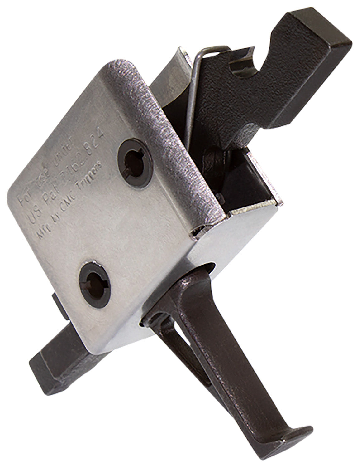CMC Triggers AR-15 91507 Drop-In Flat Single-Stage Trigger 3.50 lb Black and Silver Finish