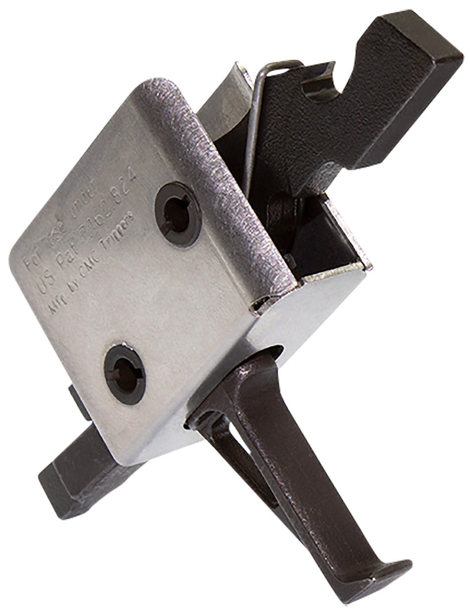 CMC Triggers AR-15 91507 Drop-In Flat Single-Stage Trigger 3.50 lb Black and Silver Finish