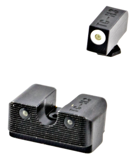 TruGlo Tritium Pro TG231G2W High White Outline Night Sights for Most Glock Except MOS