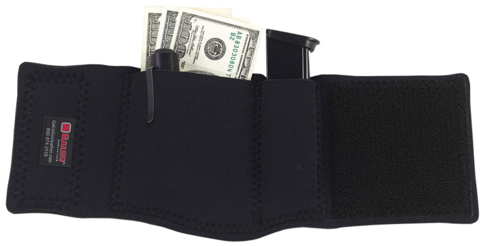 Galco CAS Ankle Safe Concealment Pouch Black Neoprene Fits Up To 13"