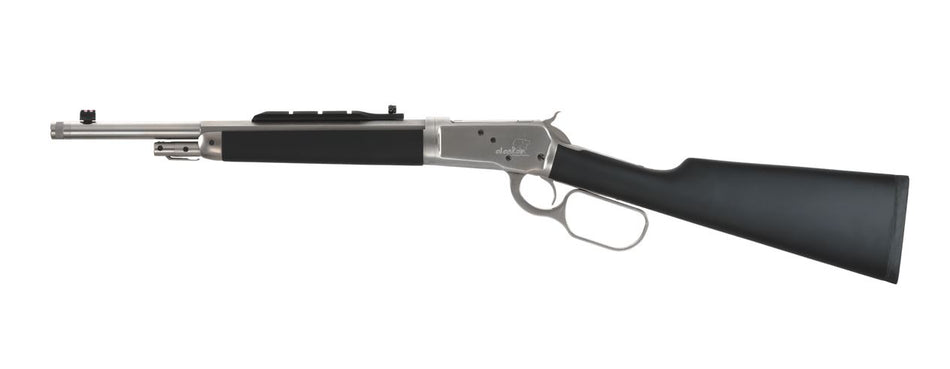 Taylors & Company 220097 1892 Alaskan Take-Down .44 Remington Magnum 5+1 16.5" Barrel, Matte Chrome Finish, SoftTouch Black Synthetic Stock