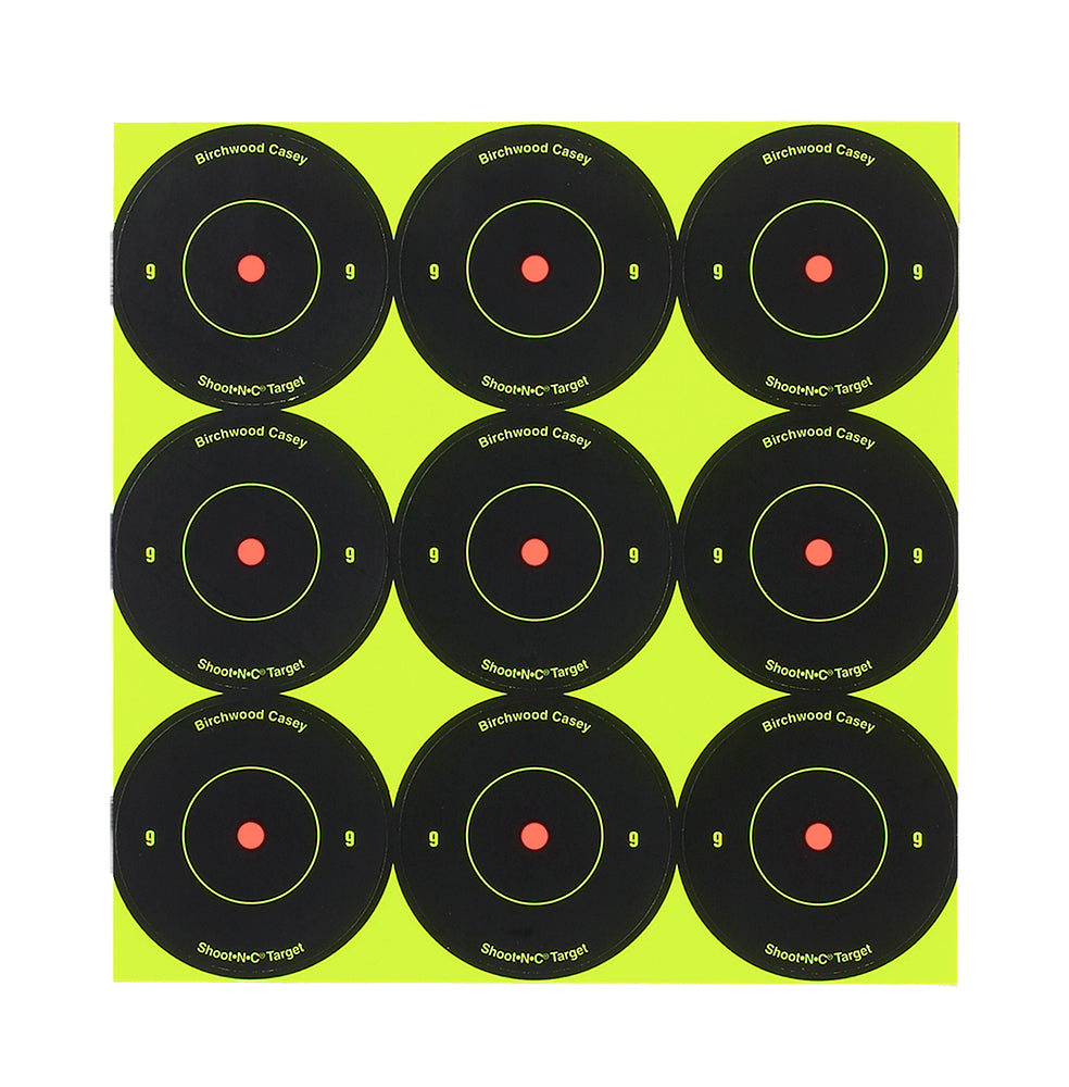Birchwood Casey 34210 Shoot-N-C 2" Bullseye Self-Adhesive Target 12 Pack