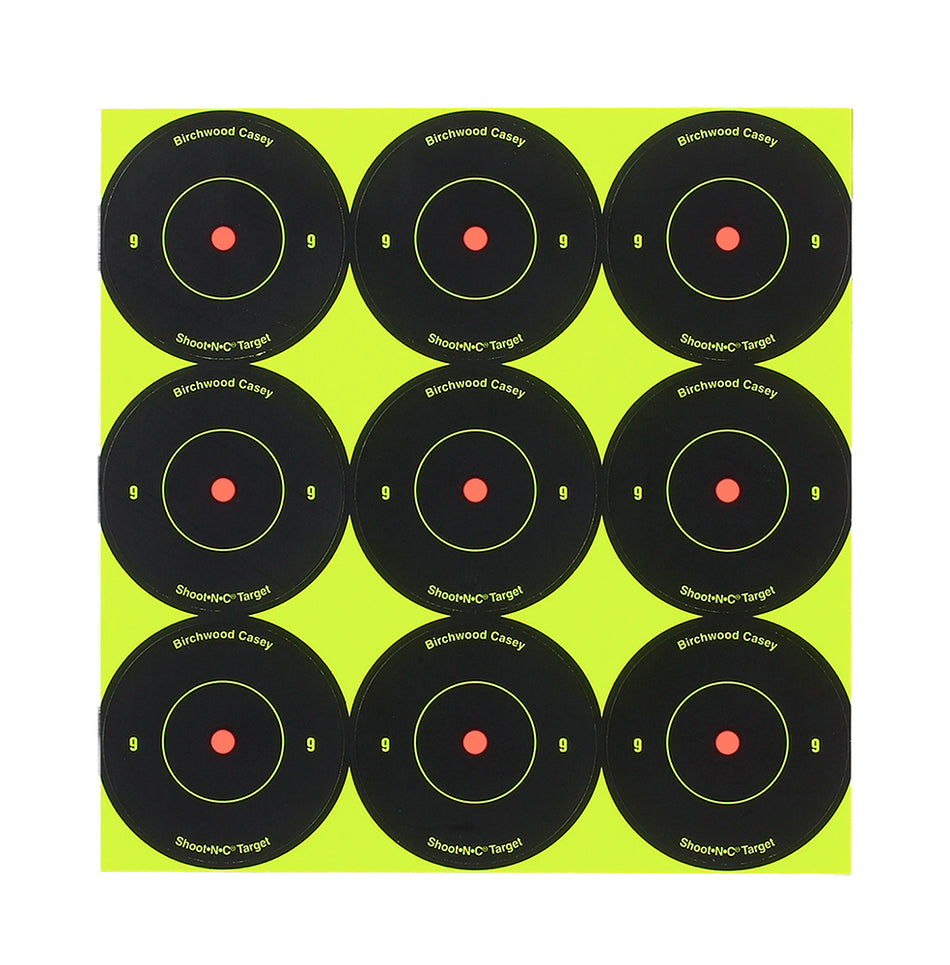 Birchwood Casey 34210 Shoot-N-C 2" Bullseye Self-Adhesive Target 12 Pack