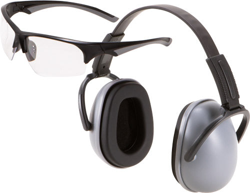 Allen 23dB Passive Muff & Clear Eye Protection Combo Gray