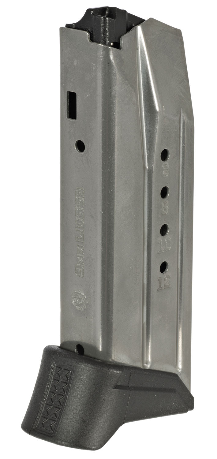 Ruger 90618 American Pistol Compact Magazine 12rd 9mm Luger Nickel Steel