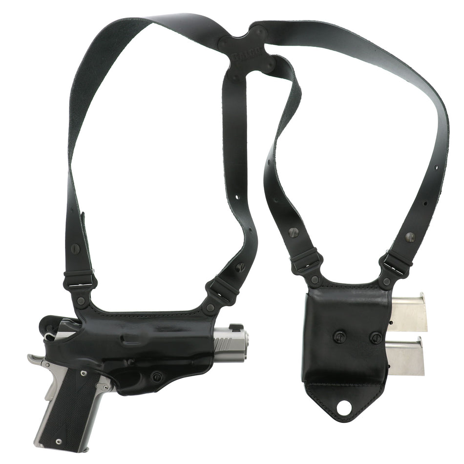 Galco MCII212B Miami Classic II Black Leather Shoulder System Fits 1911 Right Hand