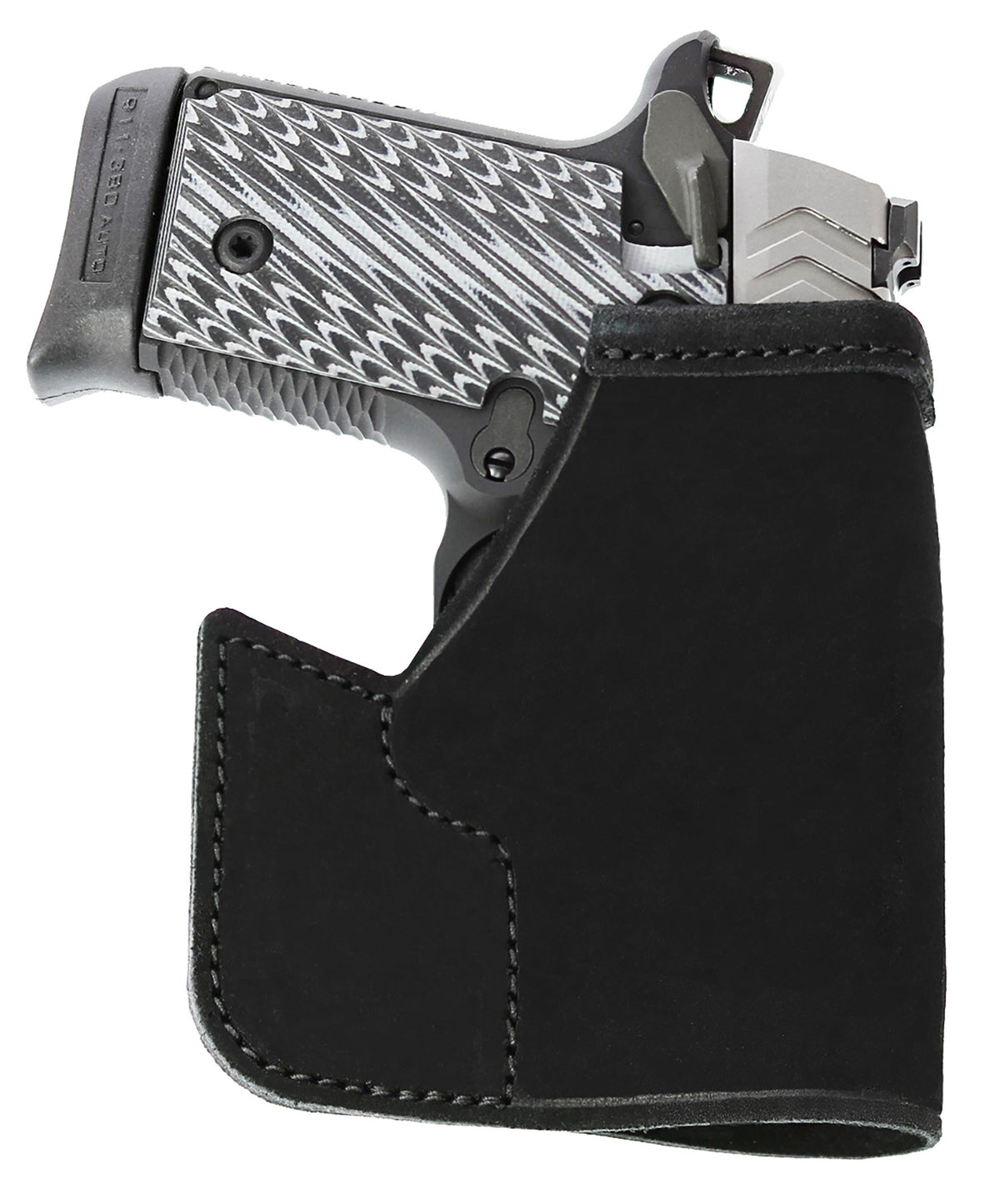 Galco PRO608B Pocket Protector Black Leather Holster Fits Springfield 911 Sig P238 Ambi