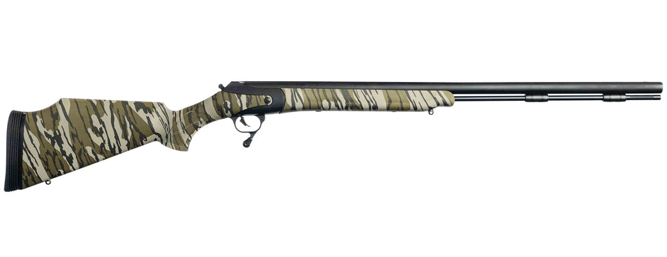 Thompson Center Triumph 50 Cal Muzzleloader Nitride Finish Mossy Oak Bottomland FlexTech Synthetic Stock