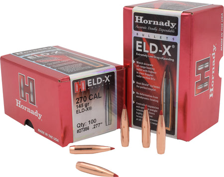 Hornady .277 145gr ELD-X All-Range Hunting Bullets 100 Per Box