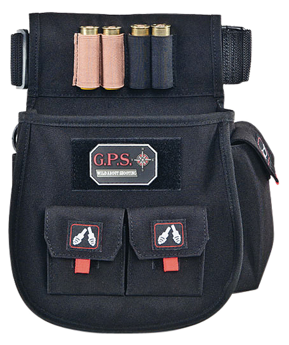 GPS Bags 1094CSP Black Polyester Double Shotshell Belt Pouch 30-52 Inch Waist