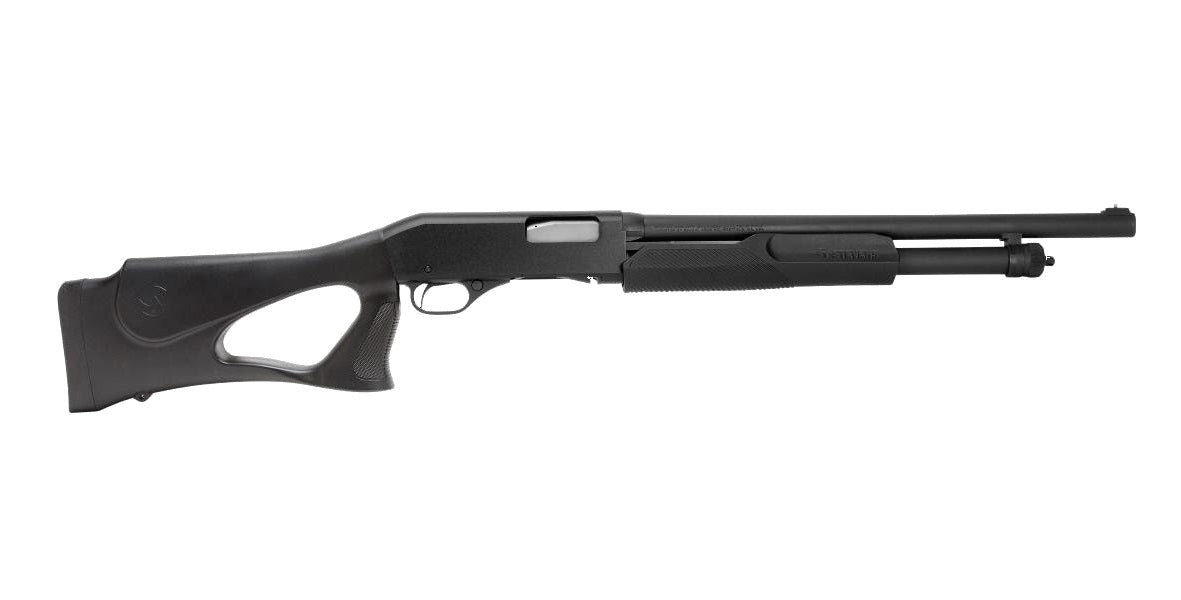 Stevens 23246 320 Security 12 Gauge 3" 5+1 18.50" Matte Black Chrome Lined Barrel, Fixed Thumbhole Stock, Bead Sight