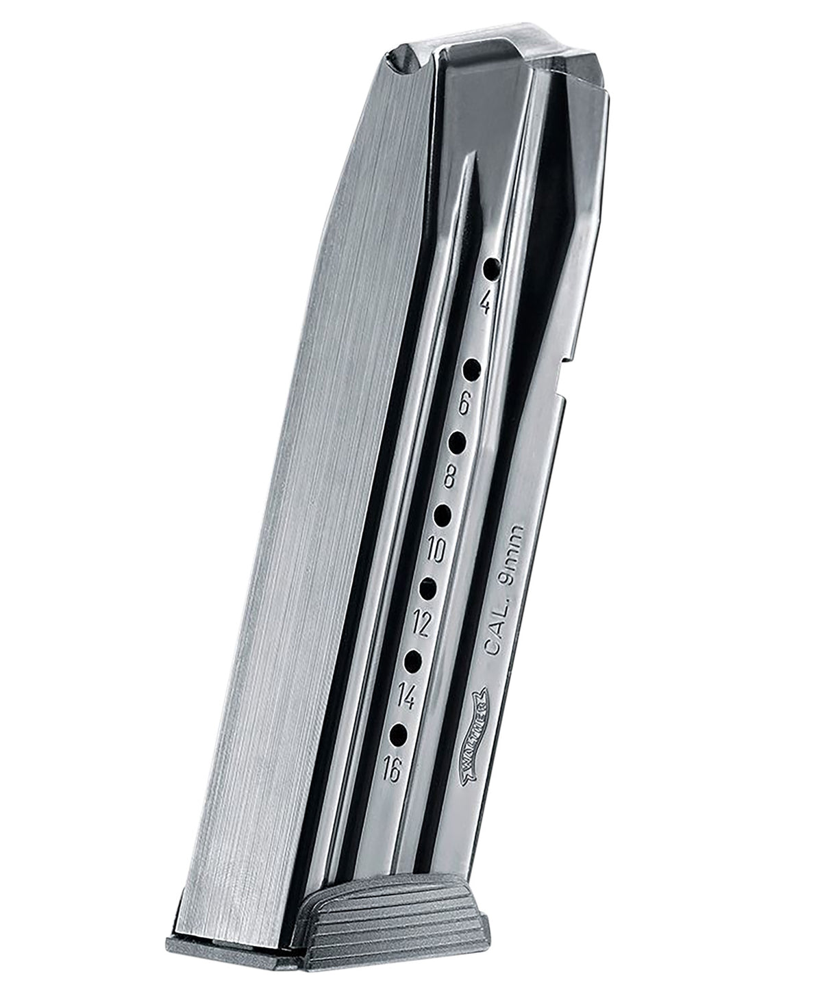 Walther Arms 2814245 16rd 9mm Luger Magazine for Walther Creed and PPX Black Steel