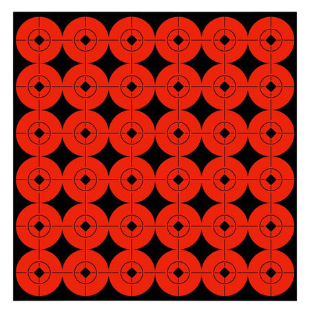 Birchwood Casey 33901 1" Orange/Black Target Spots Self-Adhesive Bullseye 360 Pack
