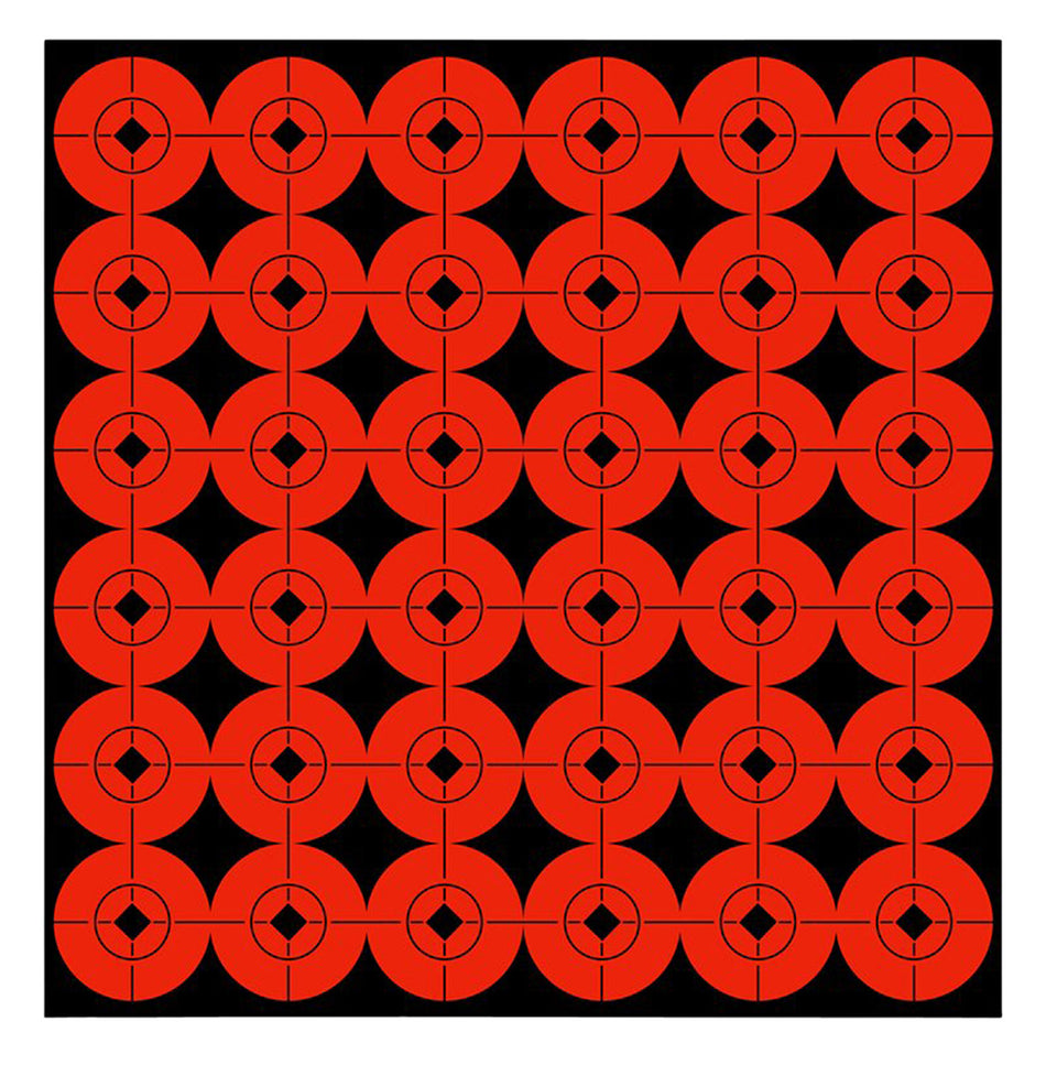 Birchwood Casey 33901 1" Orange/Black Target Spots Self-Adhesive Bullseye 360 Pack