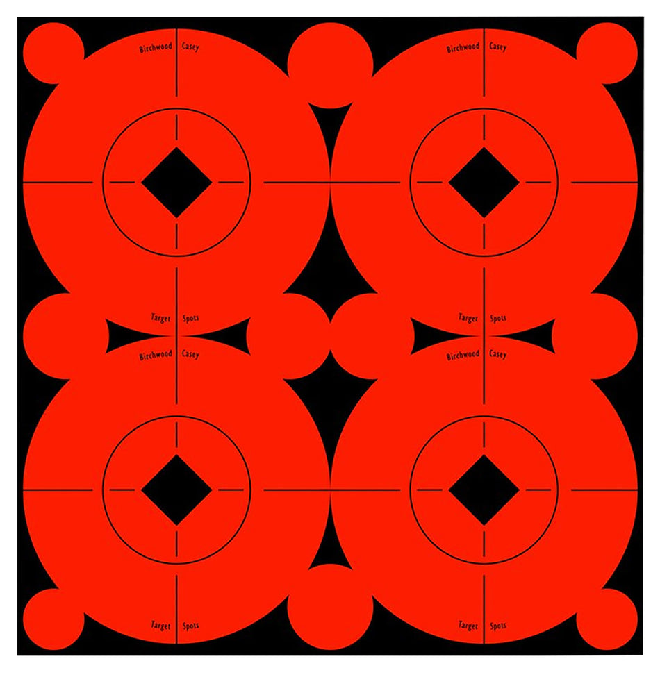 Birchwood Casey 33903 3" Orange/Black Target Spots Self-Adhesive Bullseye 40 Pack