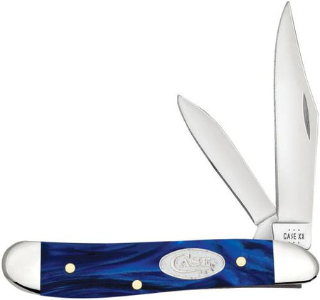 Case Blue Pearl Kirinite Peanut Smooth Pocket Knife