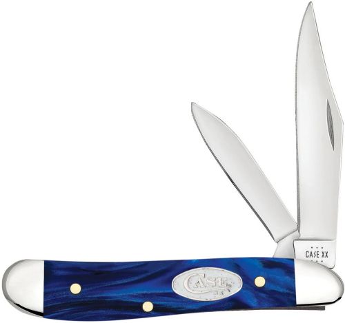 Case Blue Pearl Kirinite Peanut Smooth Pocket Knife