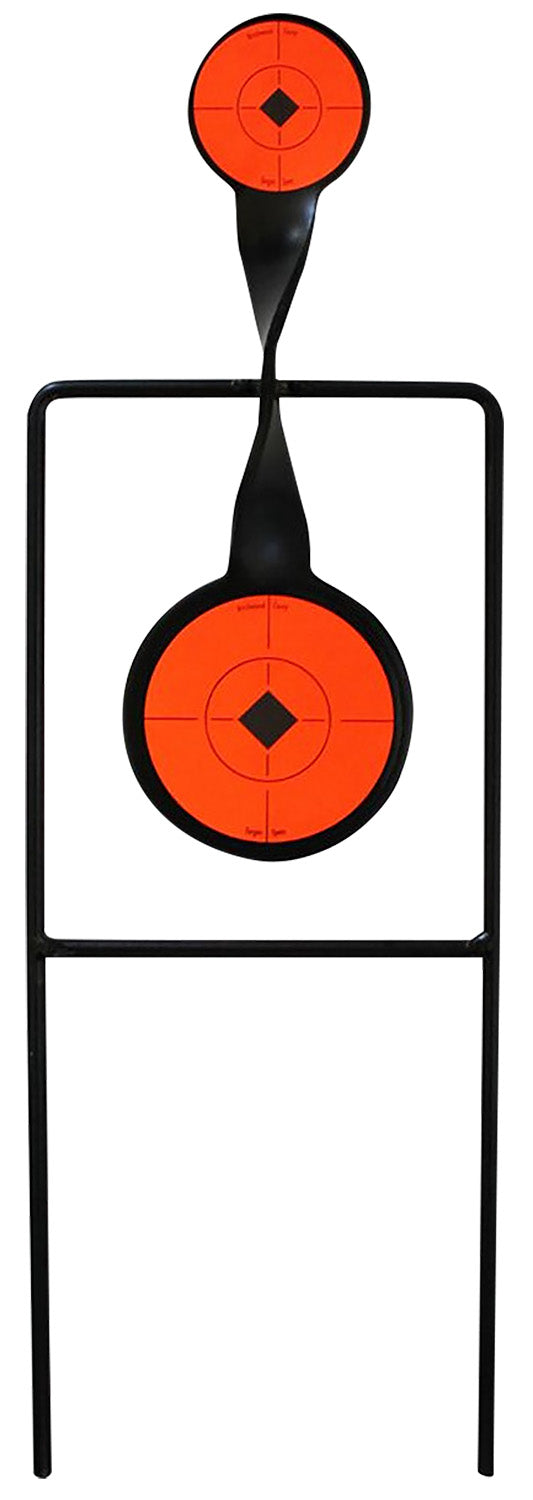 Birchwood Casey 46221 Sharpshooter AR500 Steel Spinning Target for .22 Rimfire Black/Orange