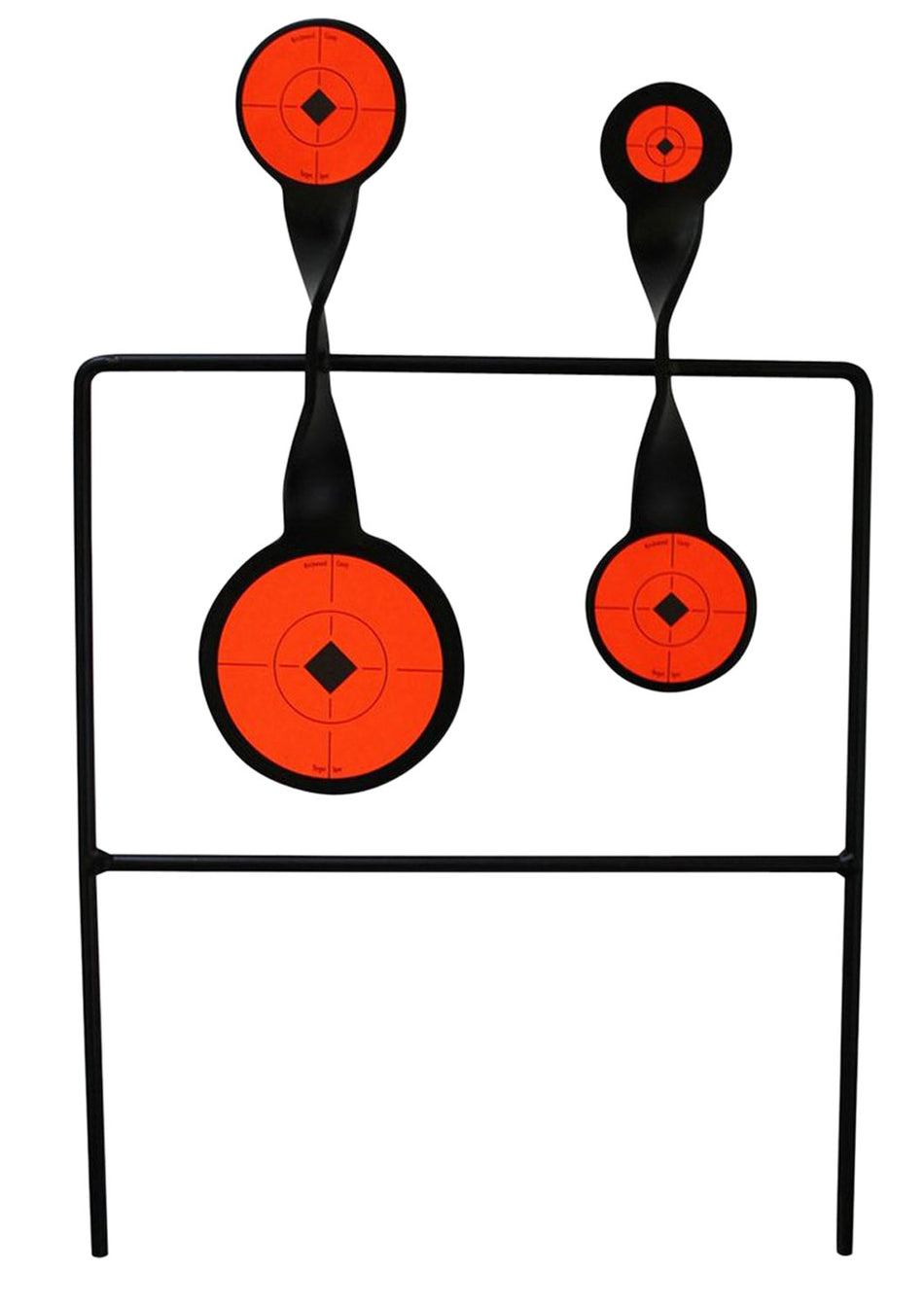 Birchwood Casey 46422 Duplex AR500 Steel Spinning Target for .22 Rimfire Three-Disc Black/Orange