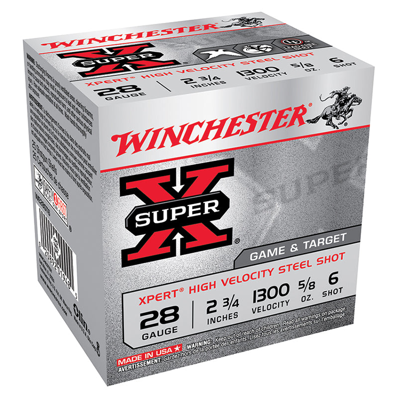Winchester 28 Gauge Shotgun Shells  #6 5/8 oz 2.75 in