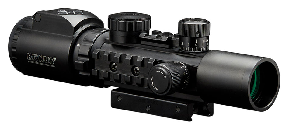 Konus KonusPro AS-34 7170 2-6x28 34mm Tube Green/Red Illuminated Mil-Dot Reticle Scope