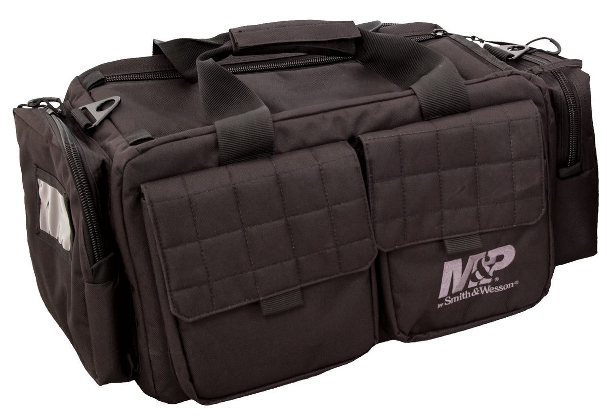 M&P Accessories 110023 Officer 22" Black Nylon Tactical Range Bag with Internal Compartment
