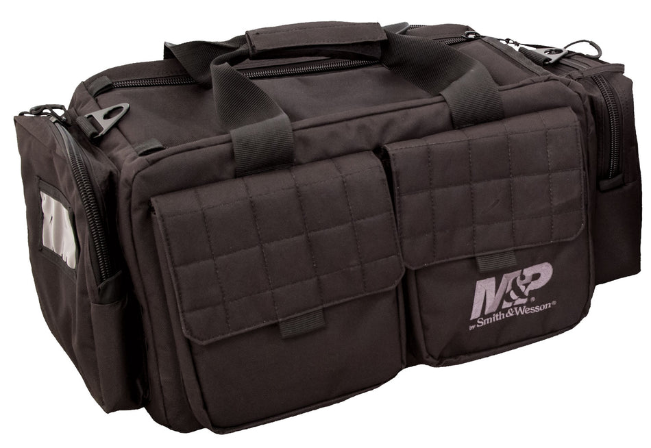 M&P Accessories 110023 Officer 22" Black Nylon Tactical Range Bag with Internal Compartment