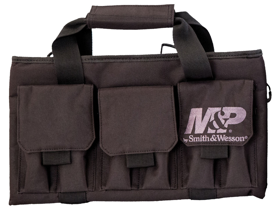 M&P Accessories 110028 Pro Tac Single Handgun Case Black Nylon with Oversized Zippers